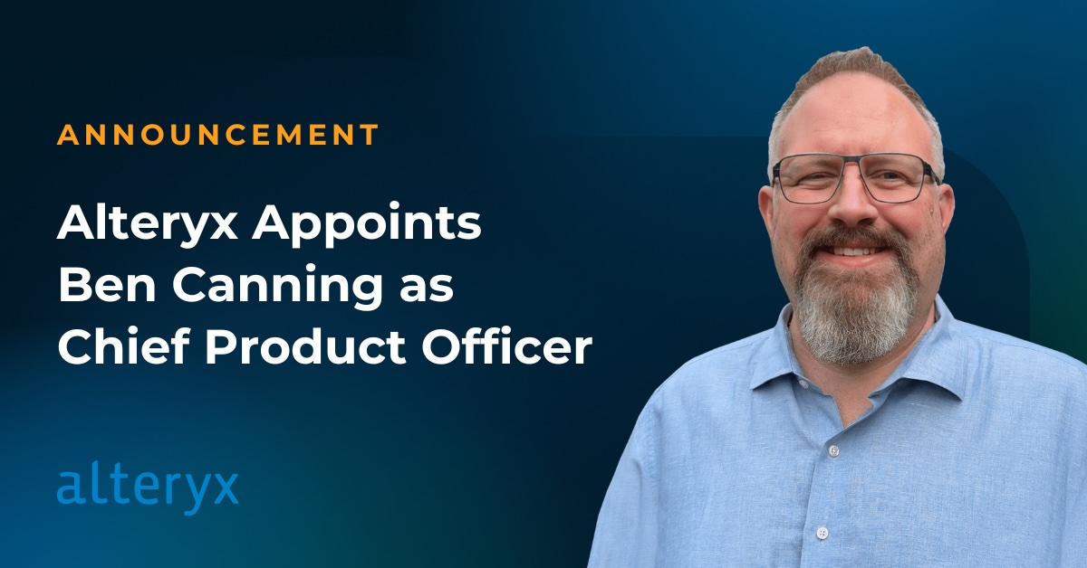 Ben Canning Joins Alteryx as CPO