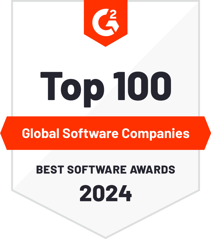 G2 Top 100 Global Software Companies 2024 badge